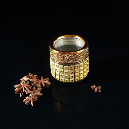 Glass jar for spices "Gold", 100 ml, 5.7 × 5.5, gold color-4