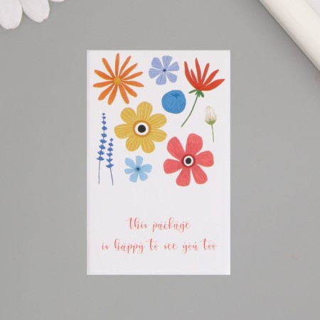 Stick Paper Gratitude "Flowers" set 50 pcs 8x5 cm-1