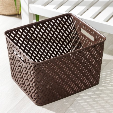 Storage basket "Book", 34.5 × 30 × 22.5 cm, brown color-3