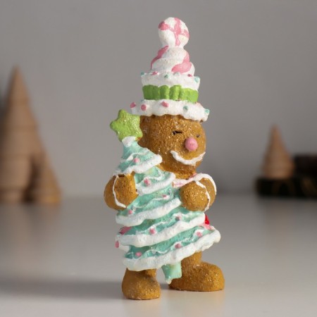 Polystone souvenir "Pitch with a Christmas tree" 5.5x5.5x11.5 cm-1