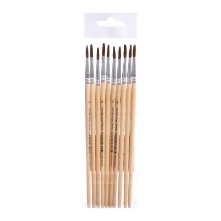 Squirrel brush No. 4, round, wooden body-1
