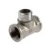 The tee of Zein, 1/2 ", internal/outer/internal thread, stainless steel, packing 2 pcs.