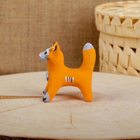 Souvenir "Kotik", red, 3.5 × 4 × 5.5 cm, Kargopol toy, mix-8