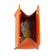Monetnik, genuine leather, orange 9x5.5x9 cm