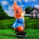 Garden figure "Dwarf with a hoe" 48cm