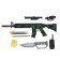 A set of police "Special Forces", 5 items, a machine gun shoots with suction cups