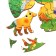 The puzzle is figured. Based on the Russian folk tale "Kolobok"