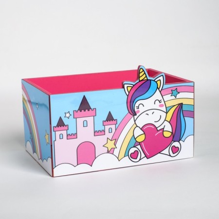 Organizer for the Office "Unicorn with Heart" Pink Castle-3
