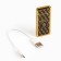 Electronic lighter "Bitcoin", spiral, USB, 3.5 x 7 cm, black and golden