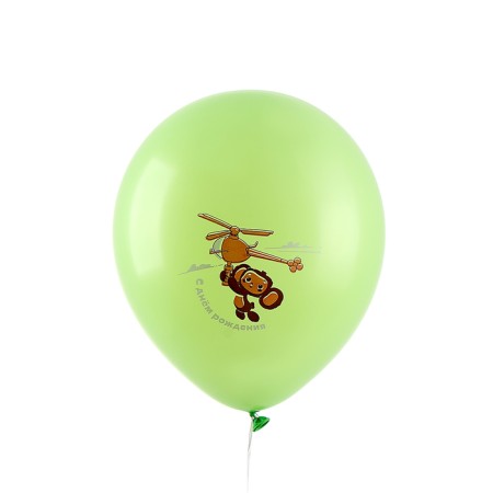 Latex ball 12 "Cheburashka" color print, set of 5 pcs.-2
