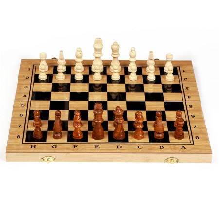 Board game 3 in 1 "King": backgammon, chess, checkers, 39 x 39 cm-1