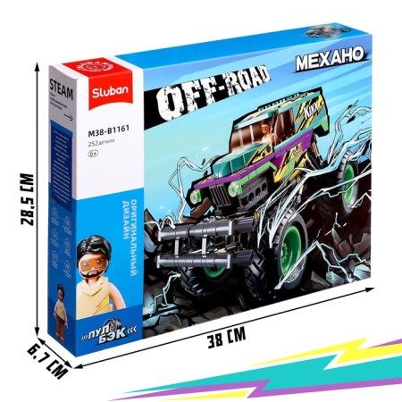 Designer SUV "Bigfoot" Sluban Mechano, Inertia, 252 details, 6+-4