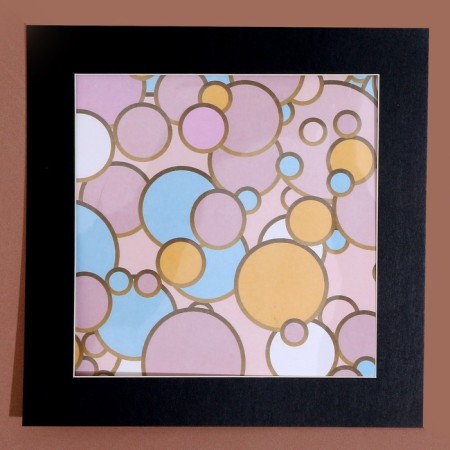 Paspartt frame size 20 × 20, transparent sheet, adhesive tape, black color-3