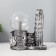 Plasma ball "Pisa tower" gray 14x10x16 cm Risalux