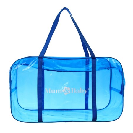 Bag in the maternity hospital 30x50x25, color PVC, blue color-1