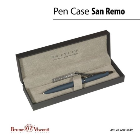Automatic ball handle, 1.0 mm, BrunovisConti San Remo, blue rod, powder metal case Soft Touch, in a tube-5