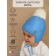 A cap on ties with a pompom Children's Amarobaby Pure Love Wool, insulated, size 40-42 cm, blue color