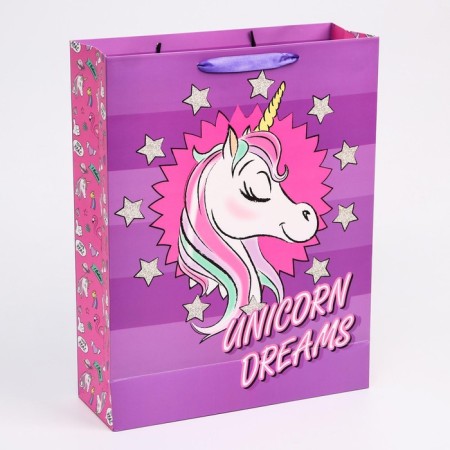 Gift package, 31x40x11 cm, packaging, Minnie Mouse and unicorn-2