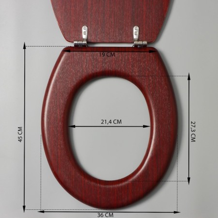 The toilet seat with the lid "Natural tree", 45 × 35 cm, color nut-2