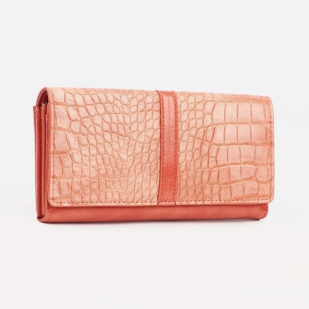 Women's wallet on magnets, pink color