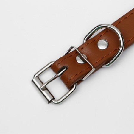 Collar "Lyon" with spikes 45 x 2 cm, Osh 34-40 cm, brown-3