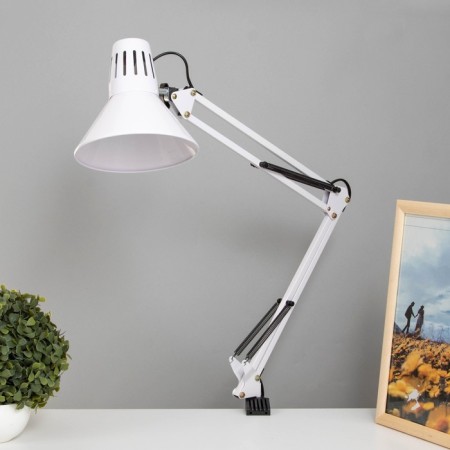 Lamp on the clamp 101 "Springs, white" E27 40W Risalux