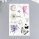 Tattoo on the body phosphorus "butterflies-flowers" mix 12x7.5 cm