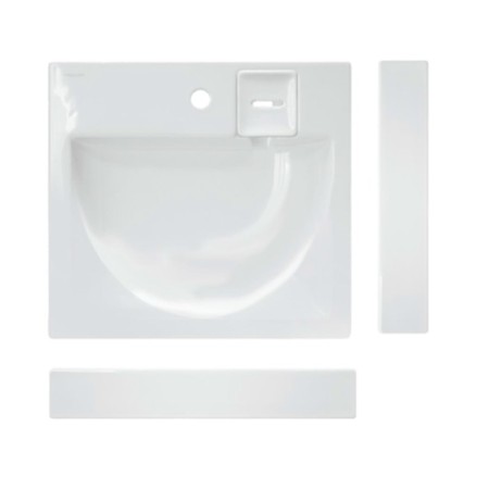 Sanita Luxe Galaxy 60 Washing Car Sink, Klonstein set, white-1