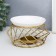 Aroma lamp metal, ceramics "Geometry Weaving" gold 7.5x13x13 cm