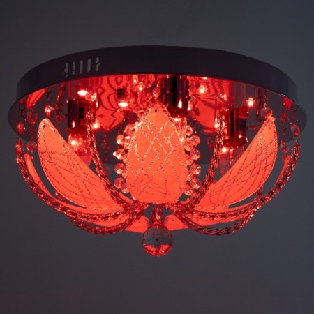 Svetogor chandelier "Drops" 4x60W E27 LED lighting chrome40x40cm-8