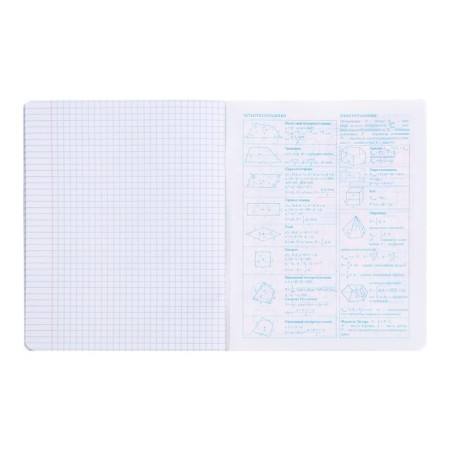 A notebook of 48 sheets in the cage "anime. geometry", the cover shaked cardboard, UV-lax, block offset-4