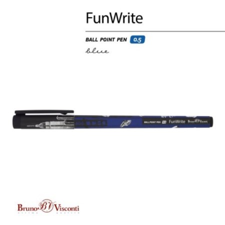 Ballpoint handle Freshwrite Funwrite "Romantic Journey. New York", node 0.5 mm, blue pigment ink, Soft Touch Corps-1
