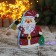 Christmas tree decoration "Santa Claus with a bell and a bag" 16x17 cm