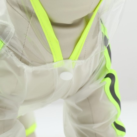 Commentary raincoat for dogs, rr s (DS 25, OG 37 cm, weight 3-5 kg), transparent yellow-5
