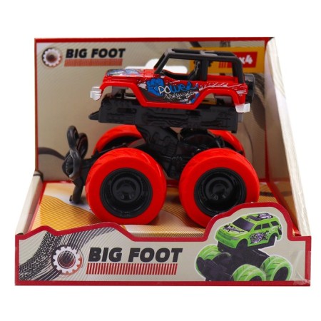 Friction Funky Toys "Safari" machine, with crash effect, 4x4, red color-1