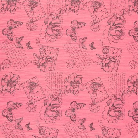 Packaging paper "Ecoluks" fixed, pink/black 0.7 x 5 m-2