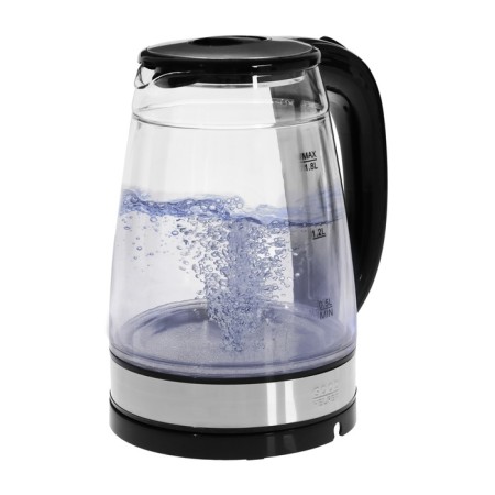 Electric kettle Goodhelper KPG-1800, plastic, glass flask, 1.8 l, 1500 watts, gray-black 1067812