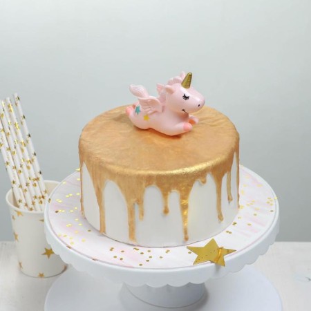 Topper for the Cake "Unicorn", 8.7 × 3.5 × 7 cm, pink color-2
