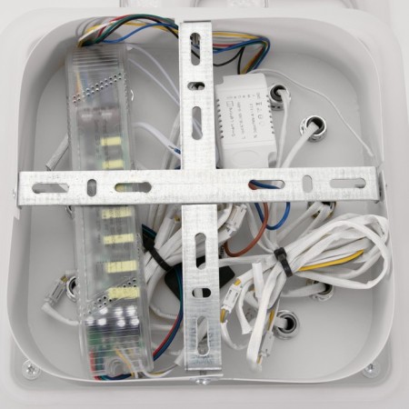 Chandelier with PDU 1145/8wt LED 194W 3000-6000K+Baster base is white 57x57x11 cm Bayerlux 525-13