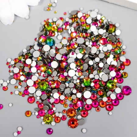 Decor for creativity Glass "Rhinet truncated cone. Chameleon" d = 1.5-6.5 mm set 1000 pcs