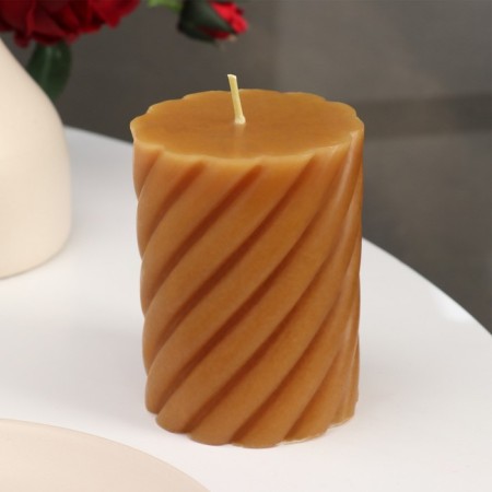 Candle-cylinder aromatic twisted "lavender and citrus", 7.5x10 cm-1