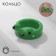 Ring "Frog", green color, 17 size