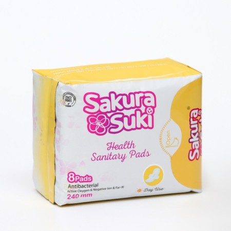 Hygienic gaskets Sakura Suki women 240 mm daytime, 8 pcs