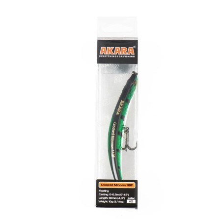 Wobbler AKARA CROOKED MINNOW 110F, color A11, 11 cm, 10 g-2