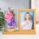 Photo frame wood 9x13 cm with backlight "Rosa in the flask" USB 9.5x21x17.5 cm