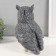 The piggy bank "Owl Big with ears" (gray) 27x17x19.5 cm