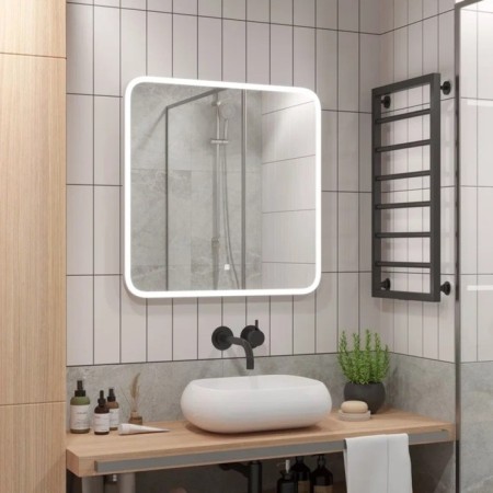 The bathroom mirror Uperwood Foster 80x80 cm, with LED backlight