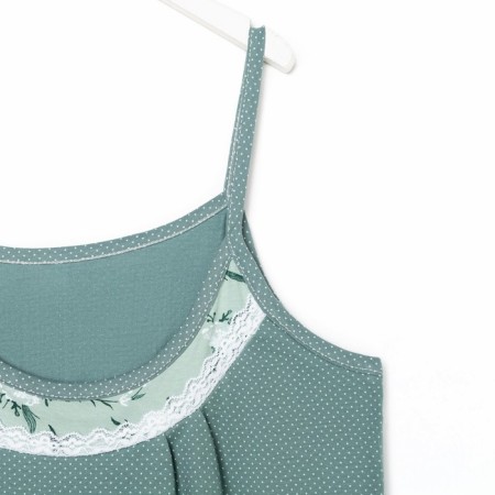 Night shirt female, green color, size 48-5