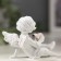 Suvenir Polystone "Snowty Angel Crystal Heart" 5x6x3 cm