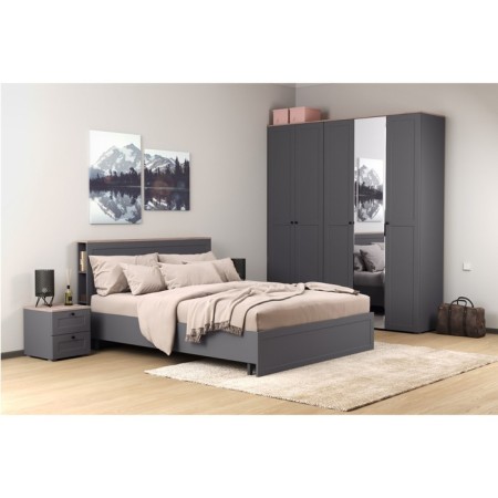 Tumbling bedside Austin 16.152, 400x419x439, gray graphite/oak gold-1